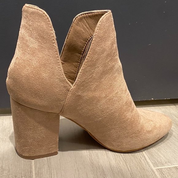 Yoki - Taupe Suede Booties - Picture 10 of 12